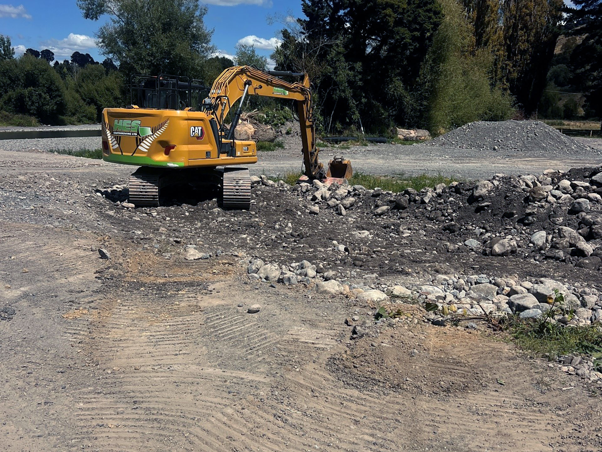 Site being prepared ready for the piling operation to commence